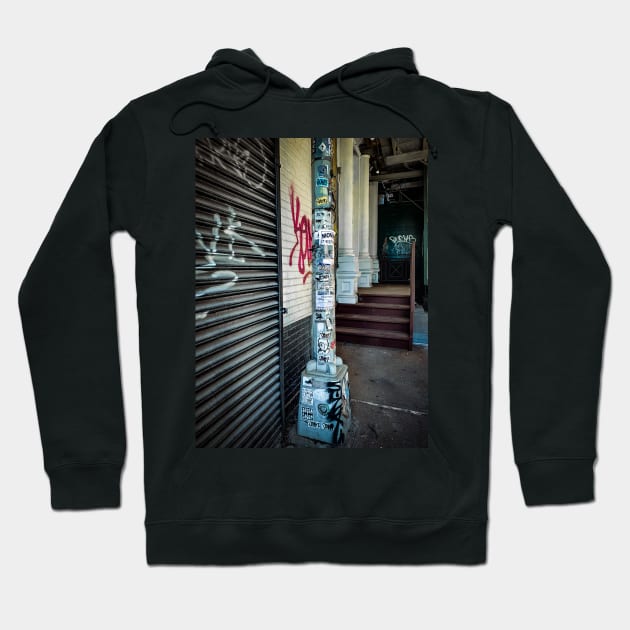 SoHo Graffiti Stickers Manhattan New York City Hoodie by eleonoraingrid